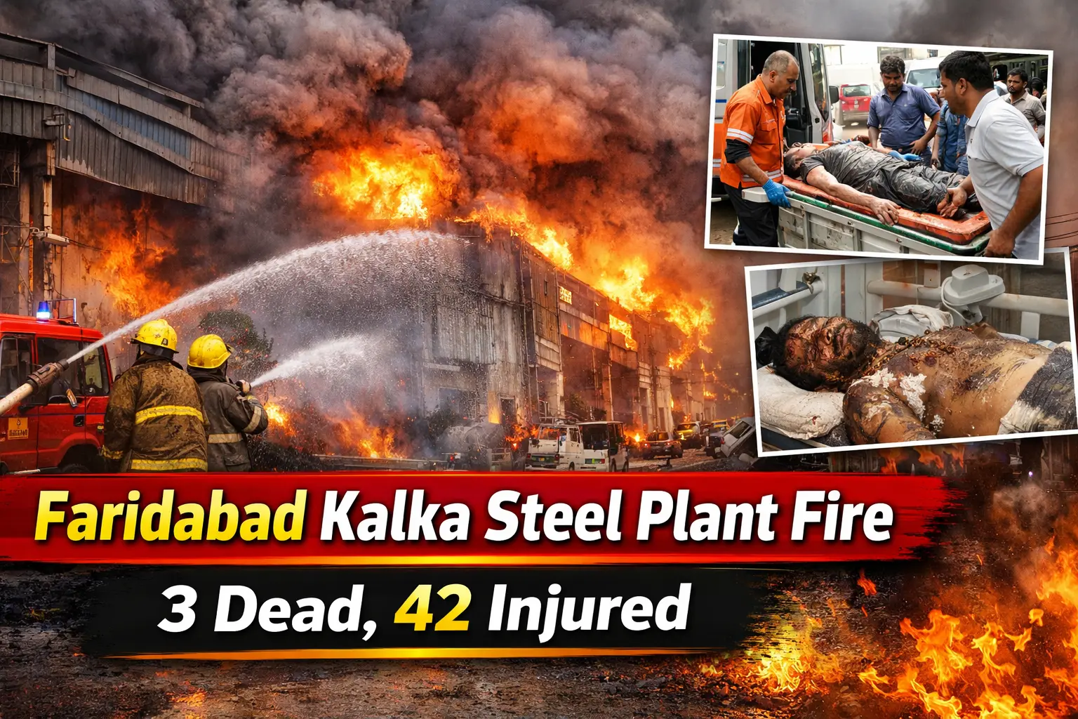 Faridabad Kalka Steel Plant Fire